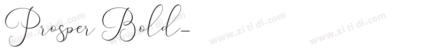 Prosper Bold字体转换